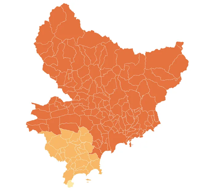 Carte des zones sismiques des communes des Alpes-Maritimes