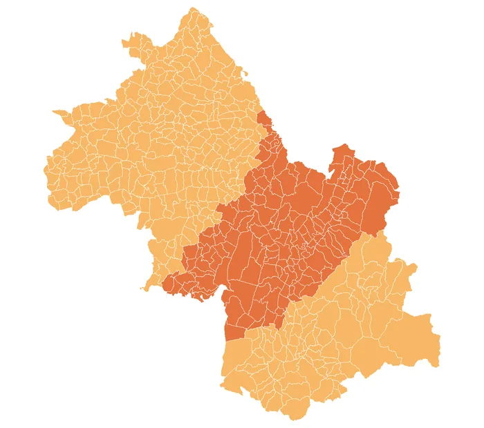 Carte des zones sismiques des communes de l'Isère